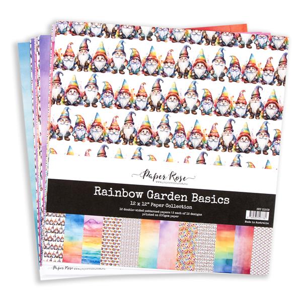 Paper Rose Rainbow Garden Basics 12x12 Paper Collection - 571634