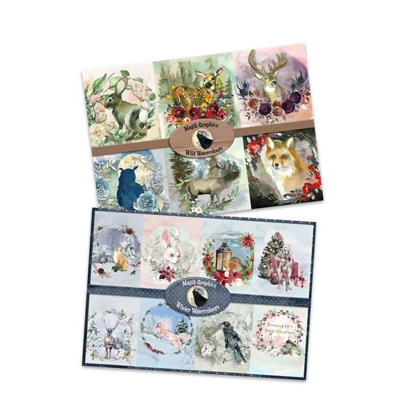 Magik Graphics Winter Watercolours & Wild Watercolours Digital Do - 575420