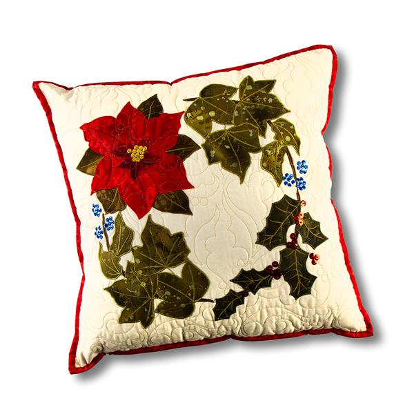 Quilter's Trading Post Poinsettia in the Leaves Cushion Cover Kit - 586654