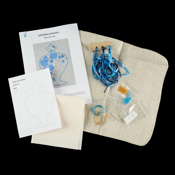 Quilt Dragon Kits Indian Vase Silk Ribbon Embroidery Kit - 589539