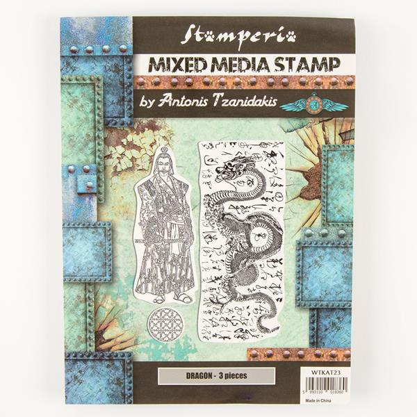 Stamperia Mixed Media 15x20cm Stamp - Sir Vagabond in Japan - Dra - 590982