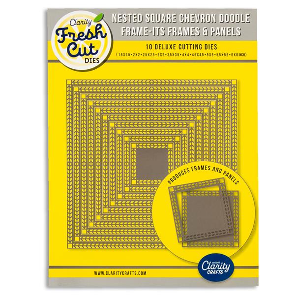 Clarity Crafts Fresh Cut Nested Square Doodle Frame-Its Frames &  - 592475