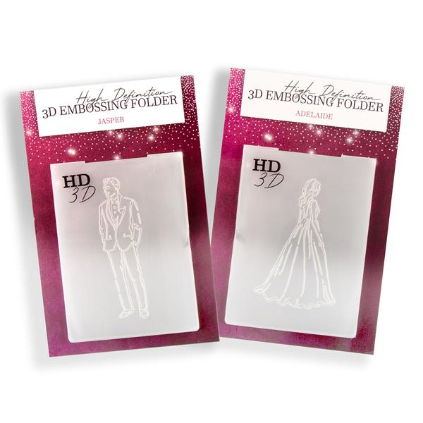 Stamps By Me 2 x HD 3D Embossing Folders - A6 - Jasper & Adelaide - 600413