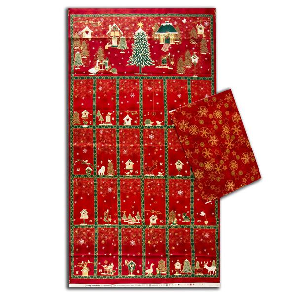 Juberry Designs Crimson Christmas Advent Calender with Border Fab - 603223