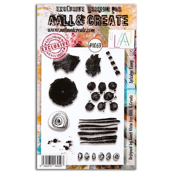 AALL & Create Janet Klein A6 Stamp Set - Splodge Gang - 10 Stamps - 607293