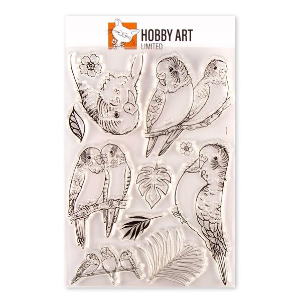 Hobby Art Budgies A5 Stamp Set - 11 Stamps - 607640