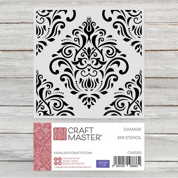 Craft Master Damask Stencil - 8"x 8" - 609168