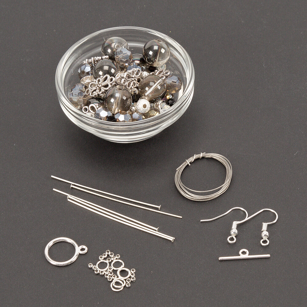 Aldridge Crafts Elegant Black Sparkle Necklace Kit