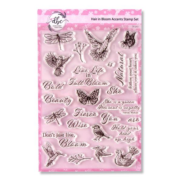 Dawn Bibby Creations Hair in Bloom Accent Stamp Set - 26 Stamps - 613947