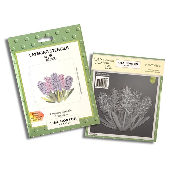 Lisa Horton Crafts Hyacinths 3D Embossing Folder, Die & Layering  - 615275