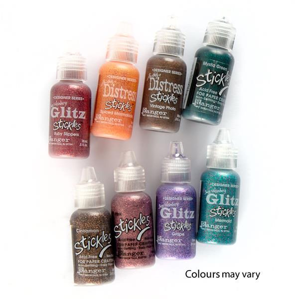Set of 8 x Stickles Glitter Glues - 18ml Each - Colours May Vary - 618248