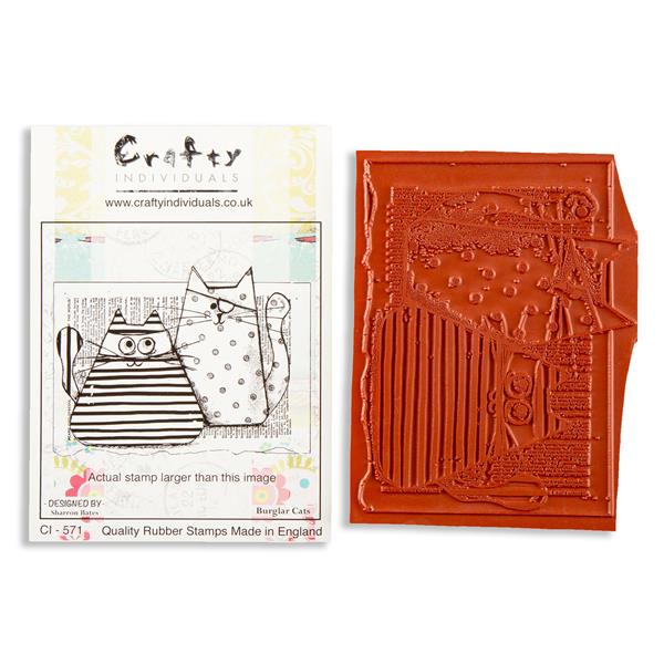 Crafty Individuals Burglar Cats Cling Mounted Rubber Stamp - 620367