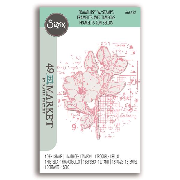 Sizzix Framelits Die & Stamp - Floral Mix Cluster by 49 and Marke - 621249