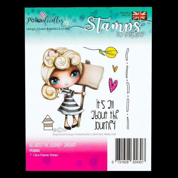 Polkadoodles Stamp Set - All About The Journey - January - 7 Stam - 622883