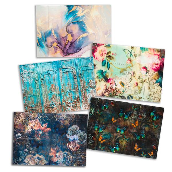 Prima Marketing 19x30" Decoupage Collection - 5 x Assorted Sheets - 624161