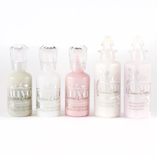 Tonic Studios Nuvo Drops - White & Rose 5pc Collection - 624189