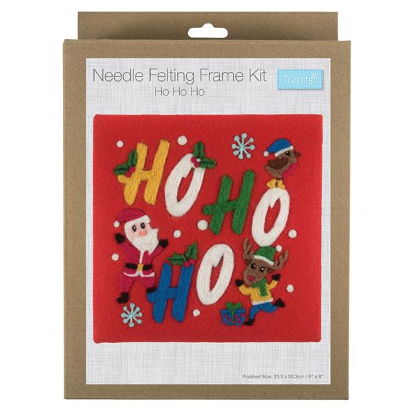 Trimits Christmas Ho Ho Ho Needle Felting Kit with Frame - 627482