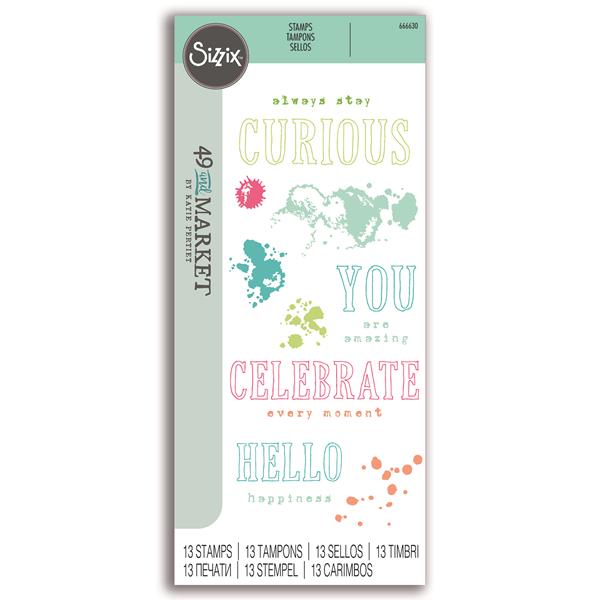 Sizzix Stamp Set - Hello You Sentiments by 49 and Market - 628628