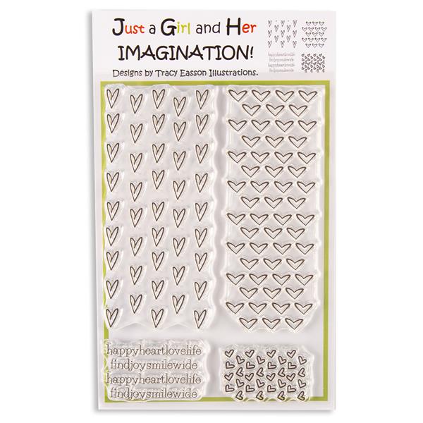 Tracy Easson Illustrations Happy Hearts A6 Stamp Set - 4 Stamps - 632324