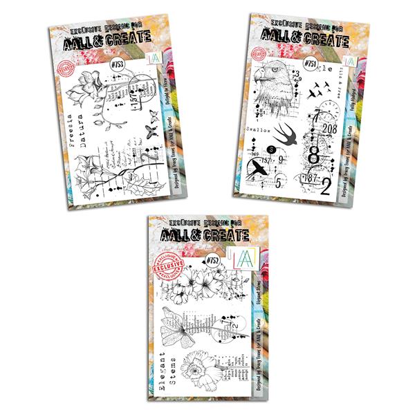 AALL & Create Tracy Evans 3 x A5 Stamp Sets - Fully Fledged, Eleg - 638046