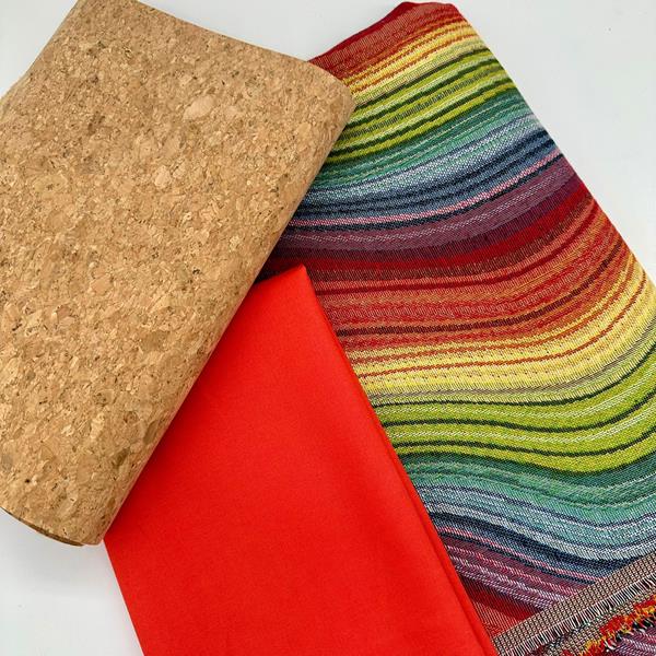 Natasha Makes Tapestry Fabric Trio - 1/2m Rainbow, 1/2m Hot Tomat - 639633