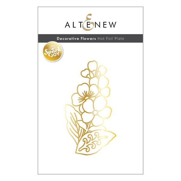 Altenew Spark Joy Hot Plate & Stencil - Decorative Flowers - 644171