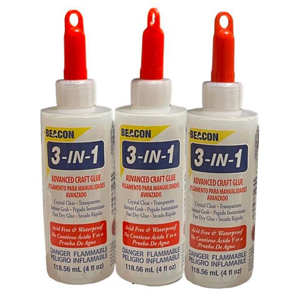 Beacon 3-in-1 Advanced Crafting Glue, 4-Ounce, 1-Pack or 12 Pack
