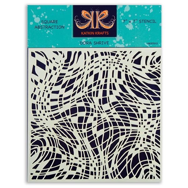 Katkin Krafts 7x7" Stencil - Square Abstraction - 651807