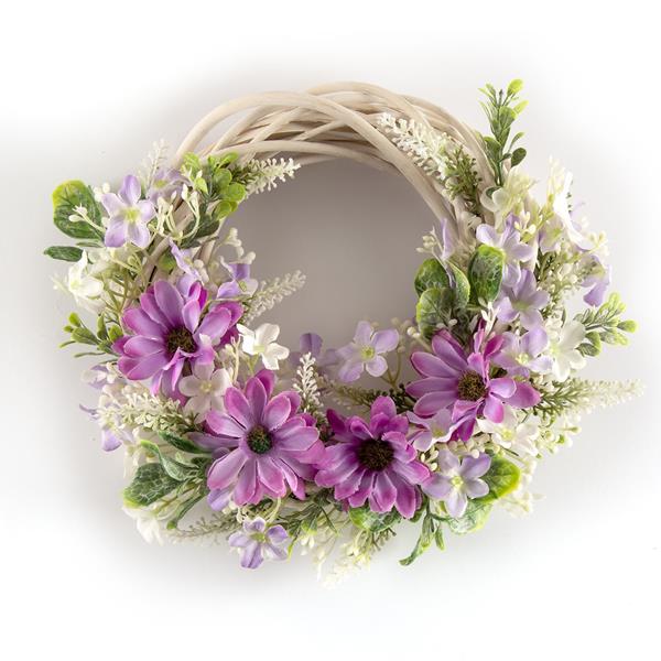 Dawn Bibby Violet Gerbera & Baby's Breath Mini Willow Wreath Kit - 657274