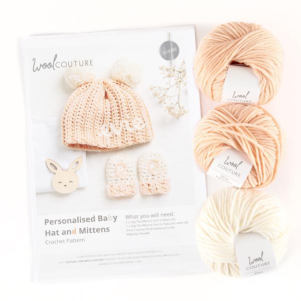 Wool Couture Personalised Hat & Mitts Crochet Kit - 657591