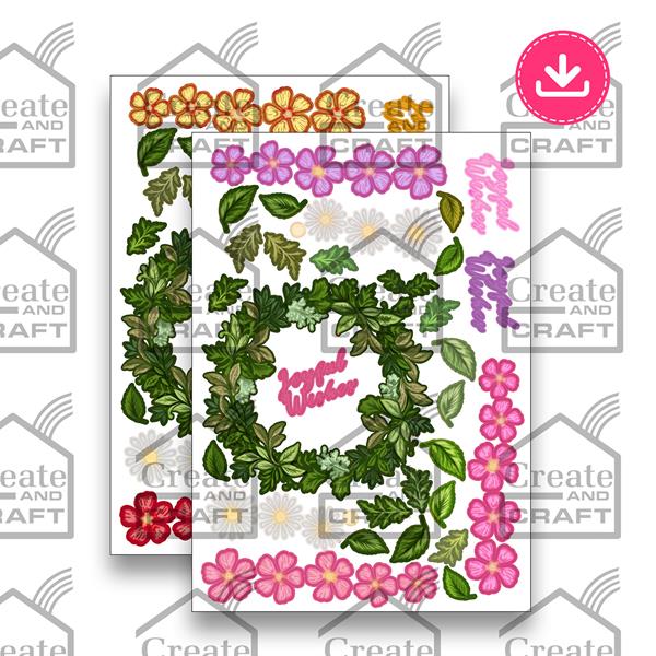Dawn Bibby Creations Beautiful Blooms - Elegant Wreath Digital Do - 661362