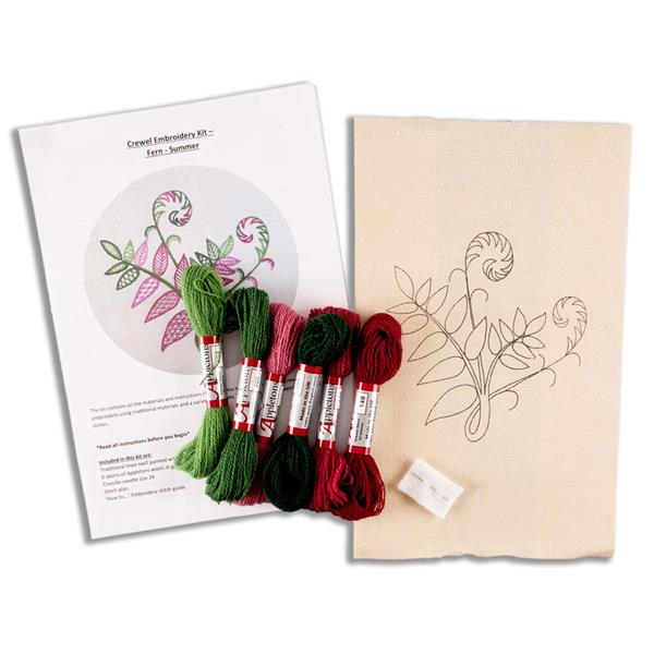Quilt Dragon Kits Summer Fern Crewel Embroidery Kit - 662420