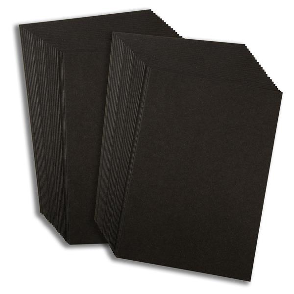 Dalton Manor Jet Black Recycled Card 270gsm - 25 Sheets Plus 25 S - 666321
