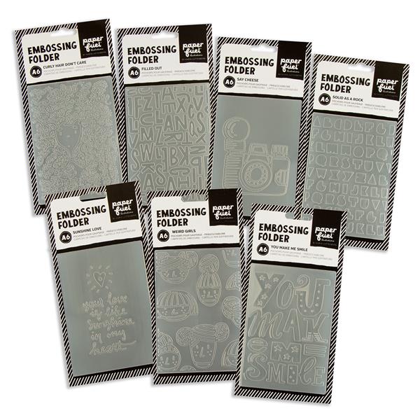 Paperfuel A6 Embossing Folder Collection - 7 Folders - 667261