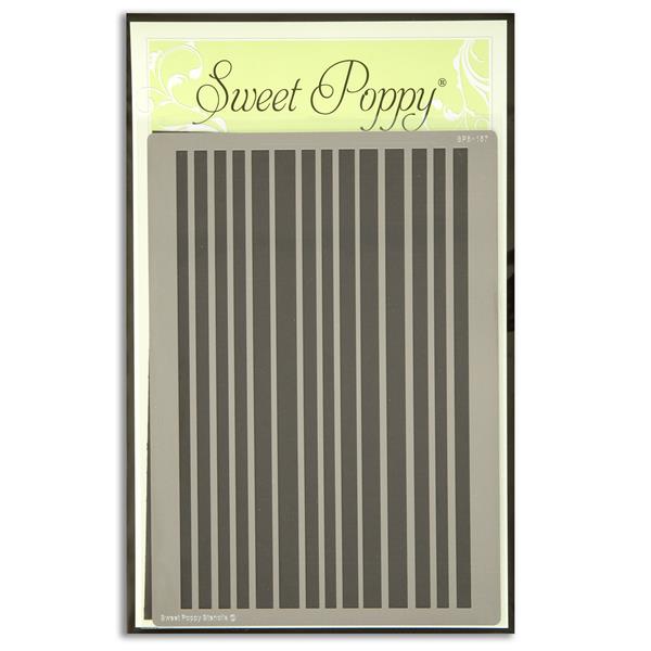 Sweet Poppy Metal Stencil - Stripes Backplate - 669773