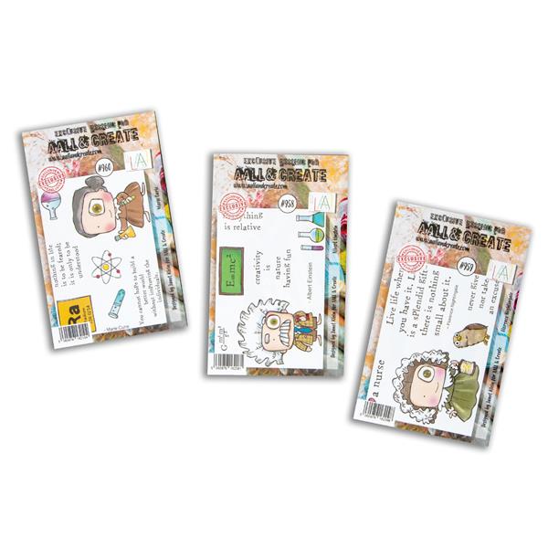 AALL & Create 3 x Stamp Sets - Albert Einstein, Florence Nighting - 671060