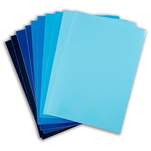 Sweet Factory A4 Gloss Self-Adhesive Vinyl - Shades of Blue - 10  - 671876