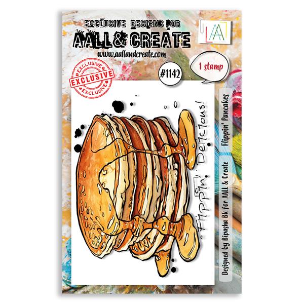 AALL & Create Bipasha A7 Stamp Set - Flippin' Pancakes - 1 Stamp - 672186