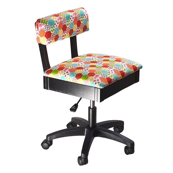 Sewing Online Hydraulic Sewing Chair with Patchwork Design - 672432