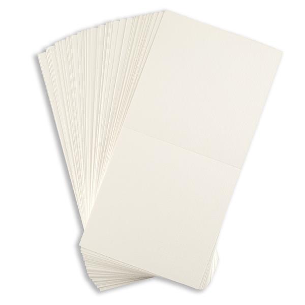 Red Button 50 x Natural White Watercolour Pre-Scored Card Blanks  - 672771