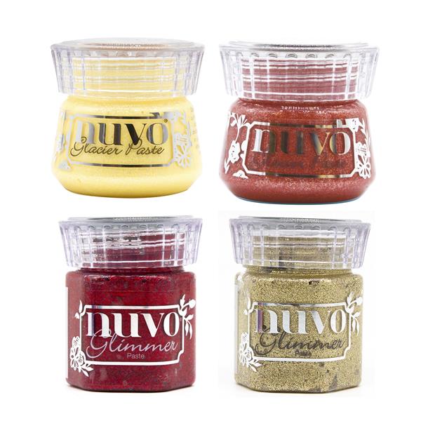Nuvo Red & Yellow Collection - 2 x Glacier Pastes & 2 x Glimmer P - 672791
