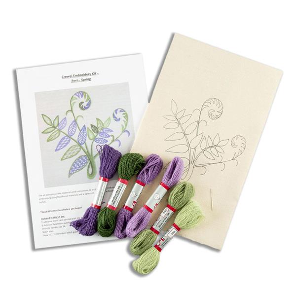 Quilt Dragon Kits Spring Fern Crewel Embroidery Kit - 674691