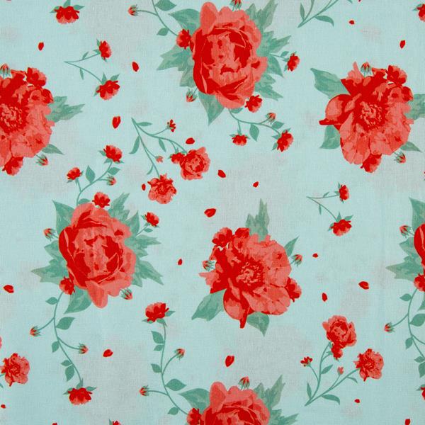 The Craft Cotton Co Vintage Floral Blue Floral 1m Fabric Piece -  - 675113