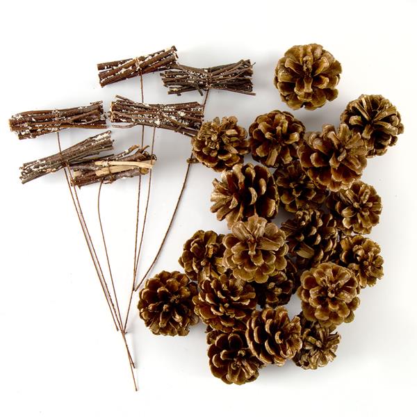 Dawn Bibby Pine Cones and Twigs Set - 679291