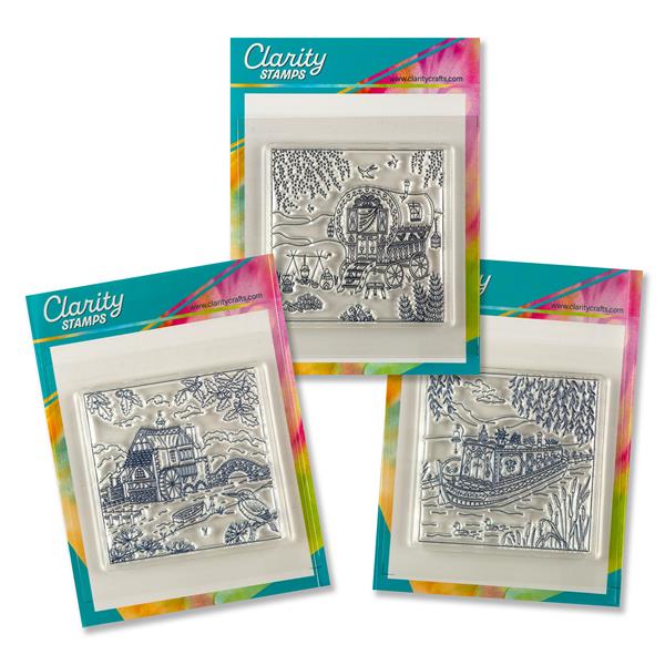 Clarity Crafts Linda Williams’ Country Scenes A6 Square Stamp Tri - 684788