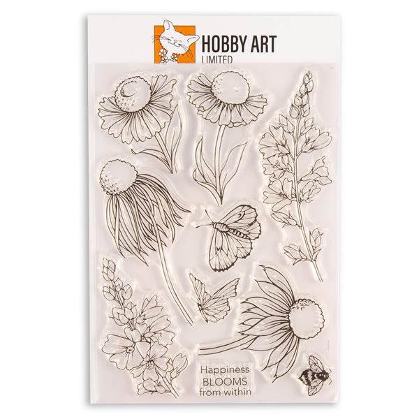 Hobby Art A5 Stamp Set - Happiness Blooms designed by Sharon File - 686382