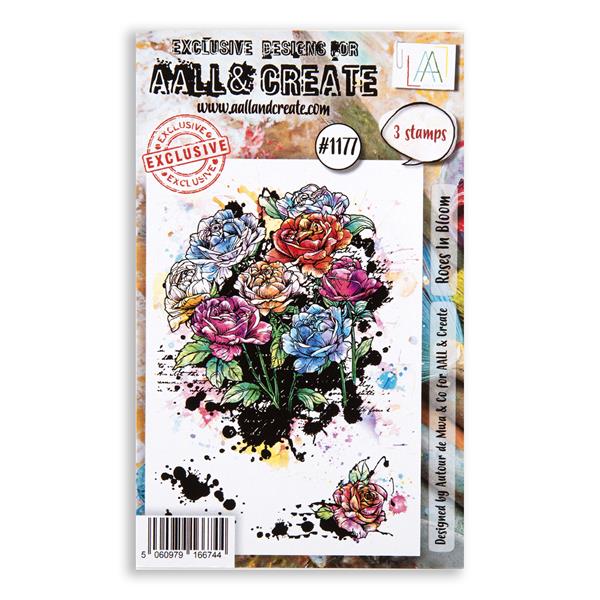 AALL & Create Autour De Mwa A7 Stamp Set - Roses In Bloom - 3 Sta - 688449