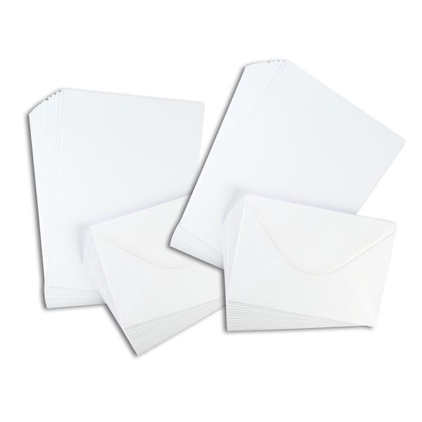 Dalton Manor 15 x White A4 300gsm Card & C5 Envelope Pack - Unsco - 688608