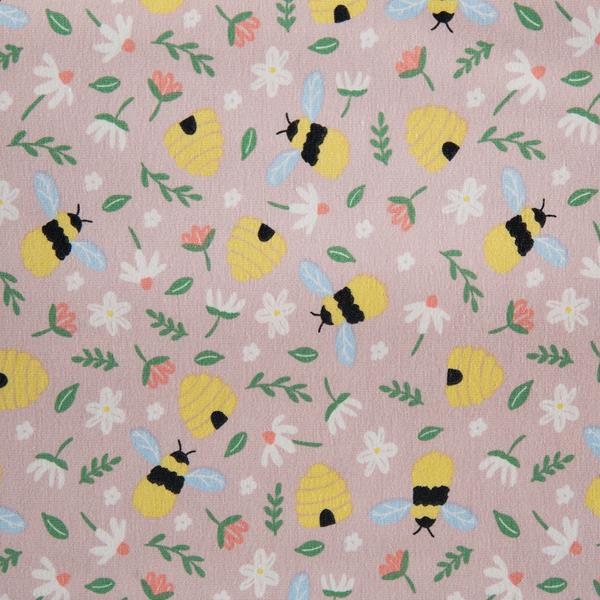 The Craft Cotton Co Cotton Jersey Bees 2m Fabric Piece - 689824
