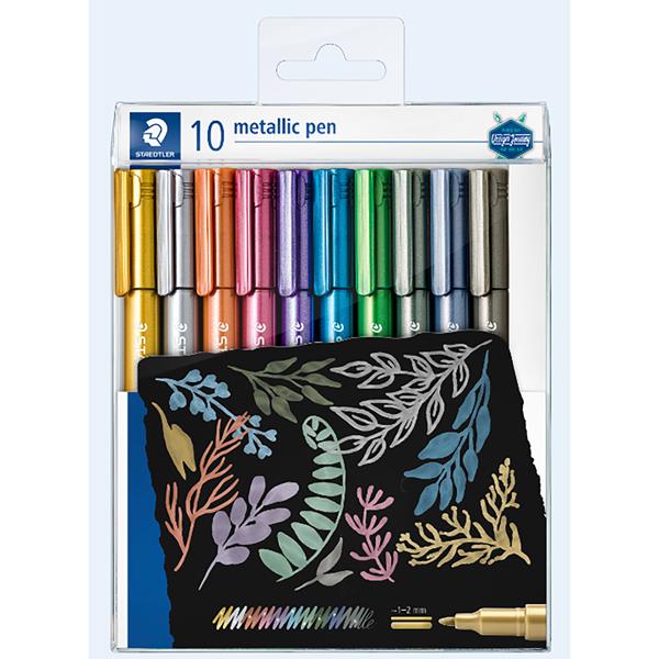Staedtler 10 x Metallic Pens in Assorted Colours - 691783